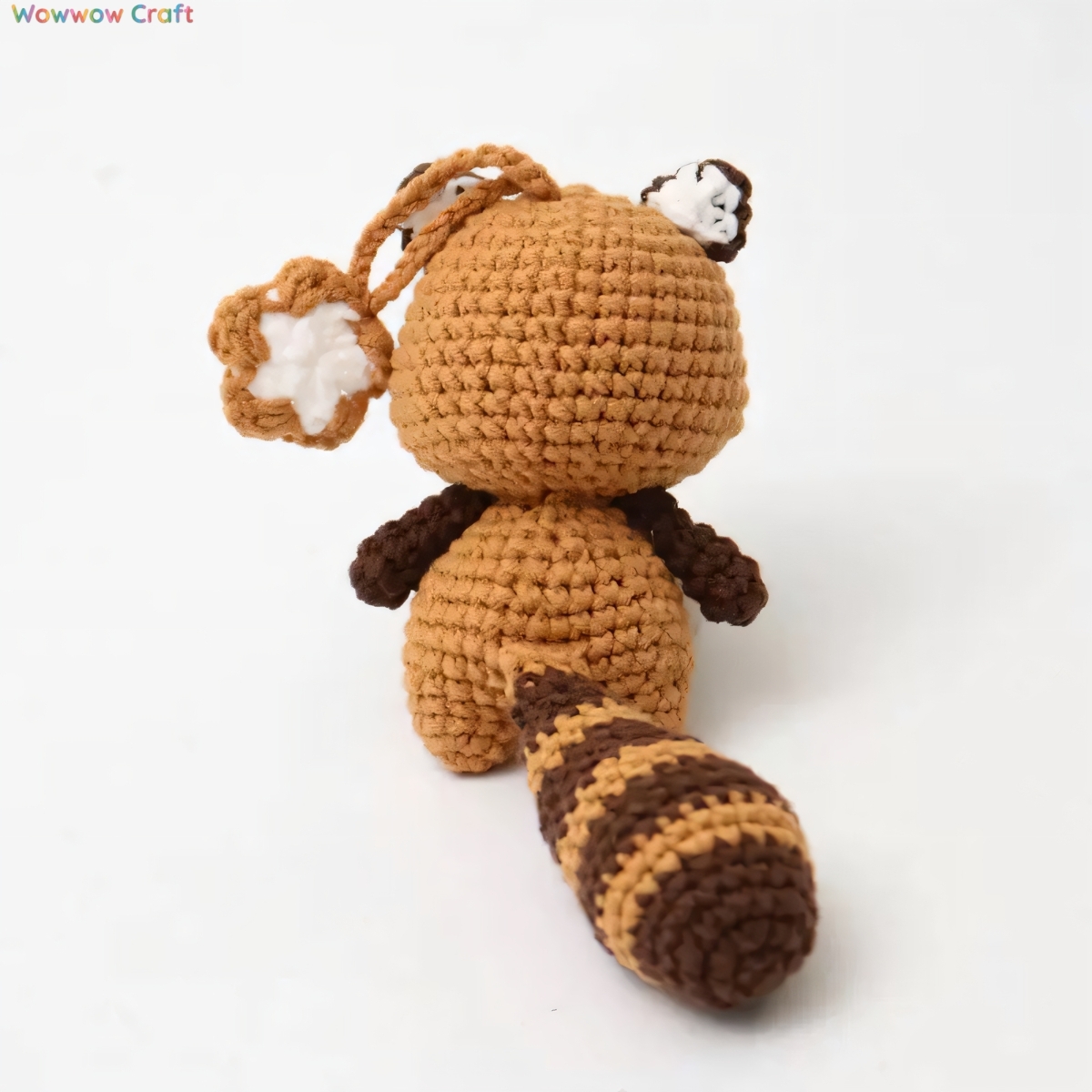 Pendants,Crochet Doll,Cute Handmade Crocheted Crying Raccoon Doll - Hand-Crochet Doll